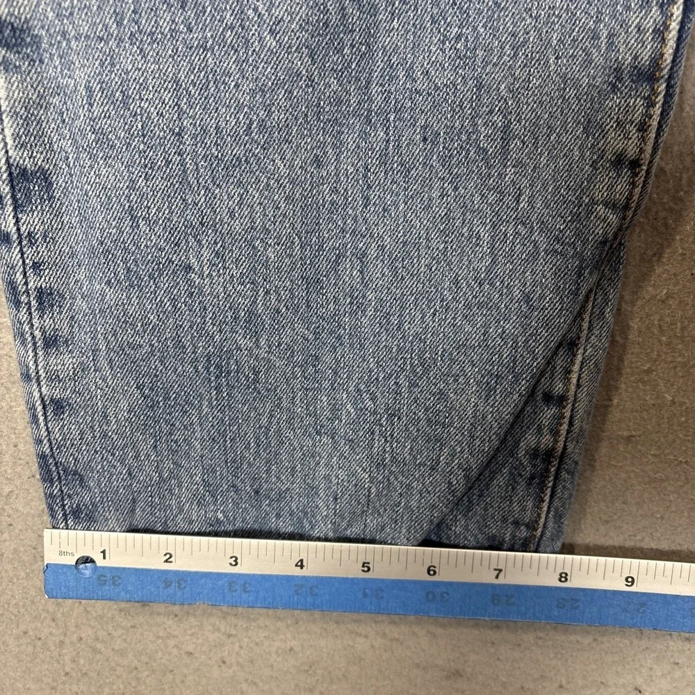 Levis 501 Jeans Mens 34x32 Blue Light Wash Regular Straight Button Fly